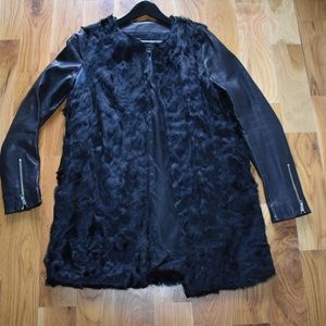 Maje Leather shearling